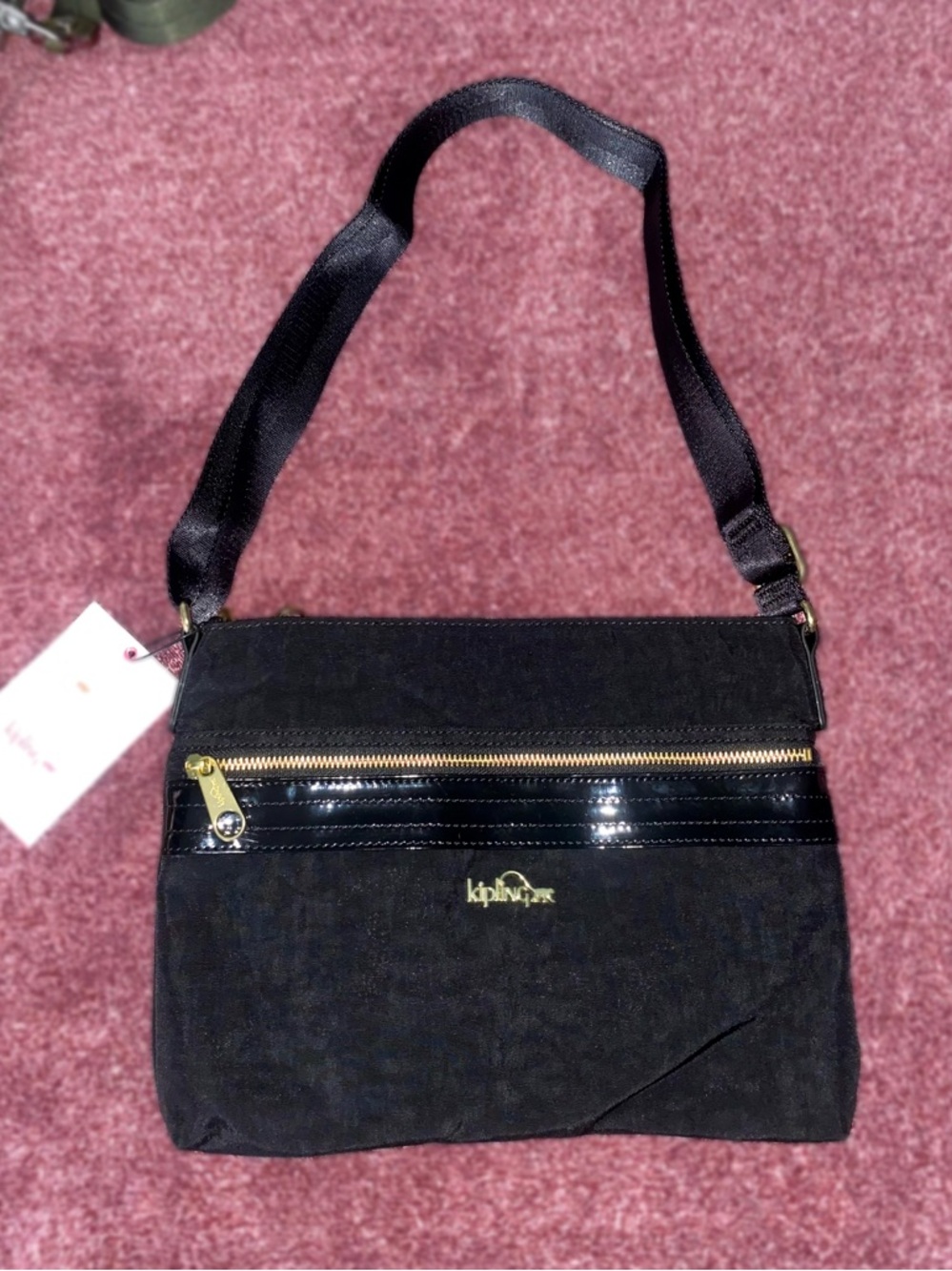Kipling Black Crossbody Bag w/ Gold Hardware